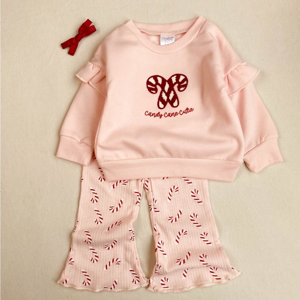 NEW Lila and Jack 2 piece candy cane set 3-6M